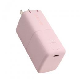 ELECOM DE-AC09-5000PN モバイルバッテリー/リチウムイオン電池/AC一体型/おまかせ充電/USB PD/30W/5000mAh/USB-C入出力×1/PSE適合/ピンク