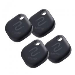 Logitec LGT-BETG1BKA4 スマートトラッカー/タグ型/IP65設計/iOS対応/電池交換タイプ/4枚セット/ブラック