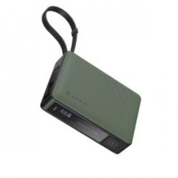 ADAM elements APBADGV30WGN 充電ケーブル内蔵、30W急速充電対応モバイルバッテリー (10000mAh) グリーン