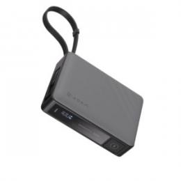 ADAM elements APBADGV30WGY 充電ケーブル内蔵、30W急速充電対応モバイルバッテリー (10000mAh) グレー