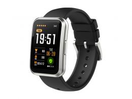 aiwaデジタル JA3-SMB0001 スマートバンド aiwa band (1.64インチ AMOLED（有機EL）液晶 / 心拍・血中酸素計測 / 暑熱リスク検出 / スマートフォン連携 / IP67対応)