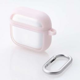 ELECOM AVA-AP06TSLFCPN AirPods 第4世代/アクティブノイズキャンセリング搭載AirPods 第4世代/TOUGH SLIMケース/カラビナ付/ピンク