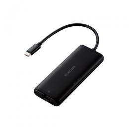 ELECOM DST-070BPBK Type-Cドッキングステーション/USB PD対応/USB-A×2/USB-C×1/HDMI(4K60Hz)/SD+microSD/LAN/ブラック
