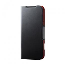 ELECOM PM-F244PLFUBK らくらくスマートフォン(F-53E)/レザーケース/手帳型/UltraSlim/薄型/磁石付き/ブラック