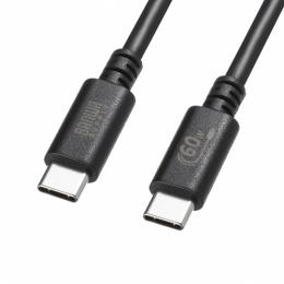 サンワサプライ KU-CCP6030BK USB 2.0 Type-Cケーブル（PD60W・3m・ブラック）