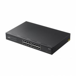 サンワサプライ LAN-GIGAPOE1601 レイヤー2ギガビット対応PoEスイッチングハブ（16ポート）