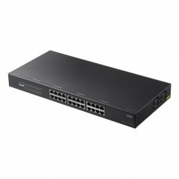 サンワサプライ LAN-GIGAPOE2401 レイヤー2ギガビット対応PoEスイッチングハブ（24ポート）