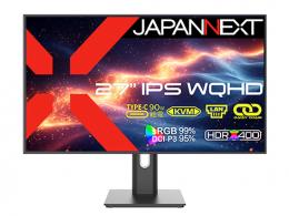 【法人様宛限定】JAPANNEXT JN-IPS27Q4FL-HSPC9-DL 液晶ディスプレイ 27型/2560×1440/HDMI×1、DP×1、USB-C×1/ブラック/スピーカー有/2年保証