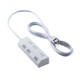 ELECOM T-IS01-2330WH 個別スイッチタップ/雷サージ付き/ホコリシャッター付き/3個口/3m/ホワイト