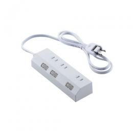 ELECOM T-IS01M-2310WH 個別スイッチタップ/雷サージ付き/ホコリシャッター付き/磁石付き/3個口/1m/ホワイト
