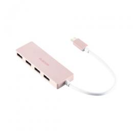 ELECOM U3HC-H040PN USB HUB/USB-C/USB5Gbps/バスパワー/4ポート/15cm/ピンク