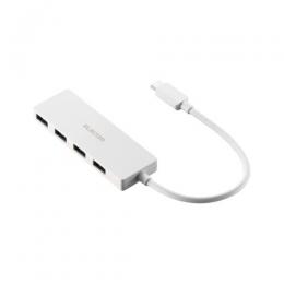 ELECOM U3HC-H040WH USB HUB/USB-C/USB5Gbps/バスパワー/4ポート/15cm/ホワイト