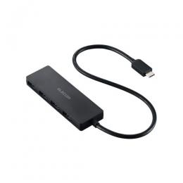ELECOM U3HC-H041BK USB HUB/USB-C/USB5Gbps/バスパワー/4ポート/30cm/ブラック