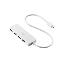 ELECOM U3HC-H041WH USB HUB/USB-C/USB5Gbps/バスパワー/4ポート/30cm/ホワイト