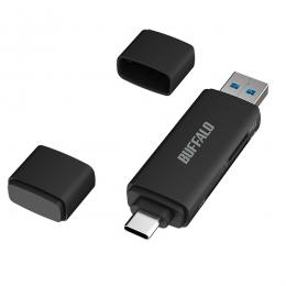 BUFFALO BSCR130U3CBK Type-C/Type-A接続 USB3.2 Type-Cカードリーダー