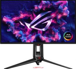 【法人様宛限定】ASUS PG27UCDM ゲーミング有機ELディスプレイ 26.5型/3840×2160/HDMI (v2.1) x2、DisplayPort 2.1 x1、USB-C x1 (DP Alt Mode)、USB 3.2 Gen 1 Type-A x3/ブラック/スピーカー：なし