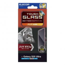 ELECOM PM-G252FLGO Galaxy S25 Ultra(SC-52F)/ガラスフィルム/ゴリラ/0.21mm/高透明