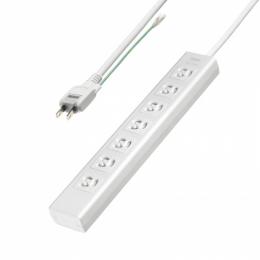 サンワサプライ TAP-F37SH-3SR 抜け止めシャッタータップ（3P・7個口・3m）