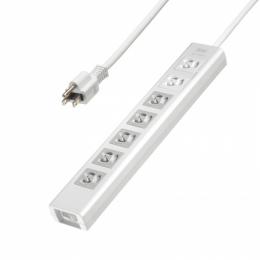 サンワサプライ TAP-F37SH-5K 抜け止めシャッタータップ（3P・7個口・5m）