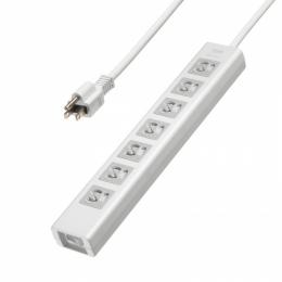 サンワサプライ TAP-F37SH-5Z 抜け止めシャッタータップ（3P・7個口・5m）