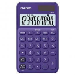 CASIO SL-300C-PL-N カラフル電卓 手帳タイプ パープル