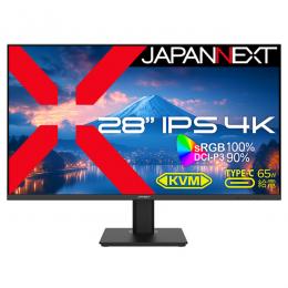 【法人様宛限定】JAPANNEXT JN-i28U-C6 液晶ディスプレイ 28型/3840×2160/DP×1、HDMI×1、USB-C×1/ブラック/スピーカー有/2年保証