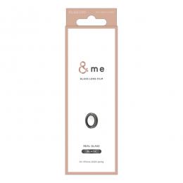 ELECOM PM-A25SFLLGRBK iPhone 16eカメラレンズガラスフィルム/ラインストーン/&Me/ブラック