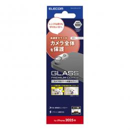 ELECOM PM-A25SFLLP1CR iPhone 16eカメラレンズカバーガラス/高透明/クリア
