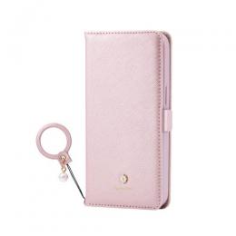 ELECOM PM-A25SPLFJM2PN iPhone 16e/レザーケース/手帳型/磁石付き/リング付き/&Me/ピンク