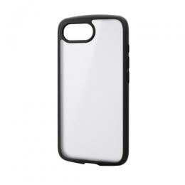 ELECOM PM-A25STSFCGSBK iPhone 16e/ハイブリッドケース/TOUGH SLIM LITE/フレームカラー/背面クリア/背面ガラス/フロストシルキー/ブラック