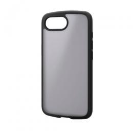 ELECOM PM-A25STSLFCBKM iPhone 16e/ハイブリッドケース/TOUGH SLIM LITE/フレームカラー/背面クリア/ストラップシート付属/マットブラック