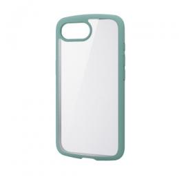 ELECOM PM-A25STSLFCGN iPhone 16e/ハイブリッドケース/TOUGH SLIM LITE/フレームカラー/背面クリア/ストラップシート付属/グリーン
