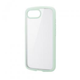 ELECOM PM-A25STSLFCGNL iPhone 16e/ハイブリッドケース/TOUGH SLIM LITE/フレームカラー/背面クリア/ストラップシート付属/ピスタチオグリーン