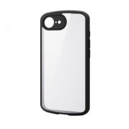 ELECOM PM-A25STSLFCKBK iPhone 16e/ハイブリッドケース/TOUGH SLIM LITE/フレームカラー/背面クリア/極限保護/ブラック