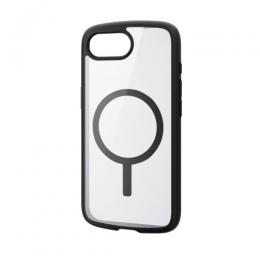 ELECOM PM-A25STSLFCMBK iPhone 16e/ハイブリッドケース/TOUGH SLIM LITE/フレームカラー/MAGKEEP/ブラック