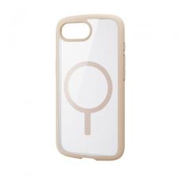 ELECOM PM-A25STSLFCMWH iPhone 16e/ハイブリッドケース/TOUGH SLIM LITE/フレームカラー/MAGKEEP/アイボリー