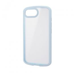 ELECOM PM-A25STSLFCSBU iPhone 16e/ハイブリッドケース/TOUGH SLIM LITE/フレームカラー/背面クリア/シルキークリア/ライトブルー