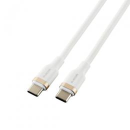 ELECOM MPA-CC5PSSA20WH USB Type-C to USB Type-Cケーブル/USB Power Delivery対応/100W対応/なめらか/2.0m/ホワイト