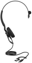 Jabra 4093-419-269 Jabra コンタクトセンター用USBヘッドセット USB-C/A 片耳 UC認定 コントロールユニット付「Jabra Engage 40 Inline Link UC Mono USB C/A」