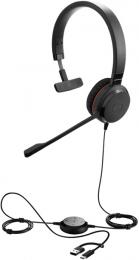 Jabra 4993-829-469 Jabra USBヘッドセット USB-C/A 片耳 UC認定「Jabra Evolve 20 SE UC Mono USB C/A」
