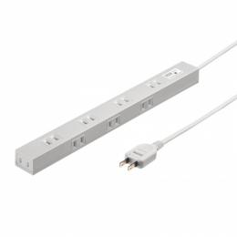 サンワサプライ TAP-SPSLIM8N-2 スリム雷ガードタップ（2m）