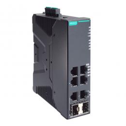 MOXA SDS-3006-4POE-2GTXSFP-T 4PoE＋ポート付き 産業用 6ポート(ギガビットアップリンク2ポート) スマートイーサネットスイッチ (ワイド温度モデル)