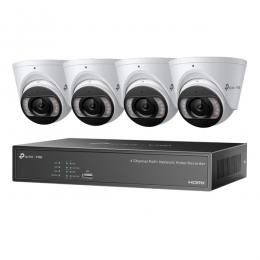 TP-LINK VIGI NK4P-T4425-2T(un) VIGI 4MP フルカラータレット型ネットワークカメラ & 4チャンネル PoE+ NVRキット