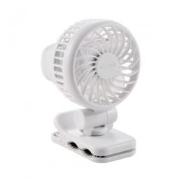 ELECOM FAN-U253WH USB扇風機/ハンズフリー/クリップ付/Type-C充電/ホワイト