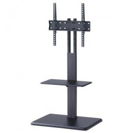 【法人様宛限定】ハヤミ工産 KF-363B 壁寄せテレビスタンド（左右首振り）/ブラック木目調KFシリーズ ～65V型対応