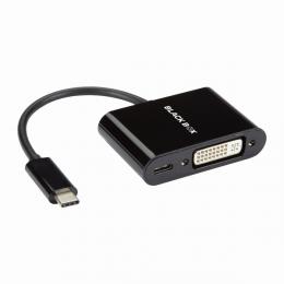 ブラックボックス VA-USBC31-DVIC USB-C オス to DVI メス 60W PD 変換 アダプタ