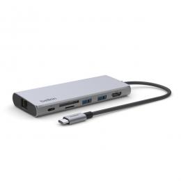 【法人様宛限定】Belkin INC009btSGY CONNECT USB-C 7-in-1 マルチメディアハブ