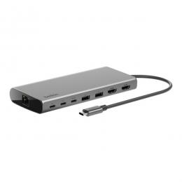 【法人様宛限定】Belkin INC015btSGY-CZ Connect 8-in-1 Dual 4K Display USB-C コアハブ