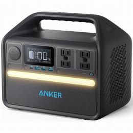 【法人様宛限定】ANKER  A1751512 Anker 535 Portable Power Station (PowerHouse 512Wh) 【リン酸鉄リチウムイオン電池/充放電サイクル3000回以上/高耐久/AC4口 最大500W/PowerIQ 3.0 (Gen2)】 (ブラック)
