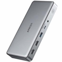 【法人様宛限定】ANKER  A83955A1-70 Anker 563 USB-C ドッキングステーション (10-in-1) 最大100W出力 MST機能 PD対応 M1 MacBook 4K対応 HDMI 1Gbps イーサネット 3.5mmオーディオジャック USB-A/C (グレー)